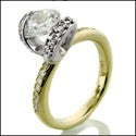 Anniversary Round 1 Ct Channel two tone Cubic Zirconia Cz Ring