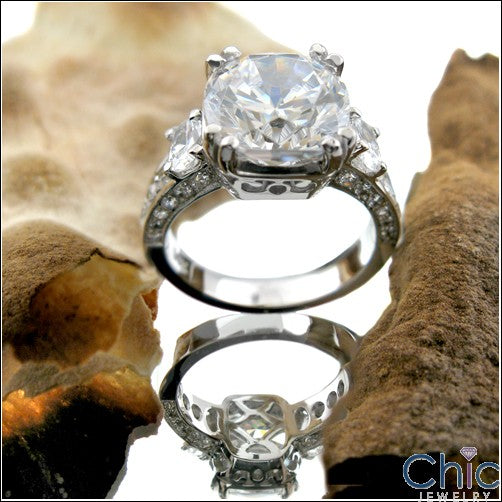6 Ct Rounded Cushion Cubic Zirconia Ring