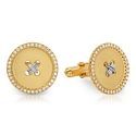 Two Tone Gold Botton Cuff links