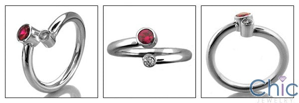 Fine Jewelry Ruby Ct Diamond CZ Bandezel Tube Cubic Zirconia Cz Ring