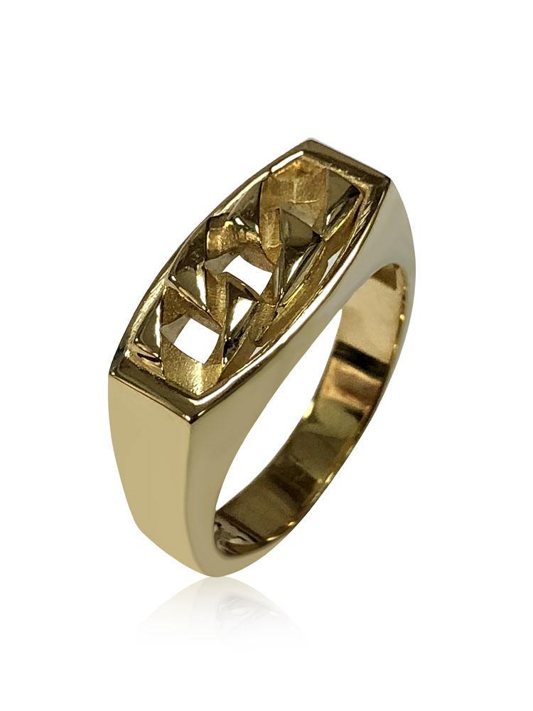 Shop Cuban Link Ring For Men in 14K Gold Chic Jewelry