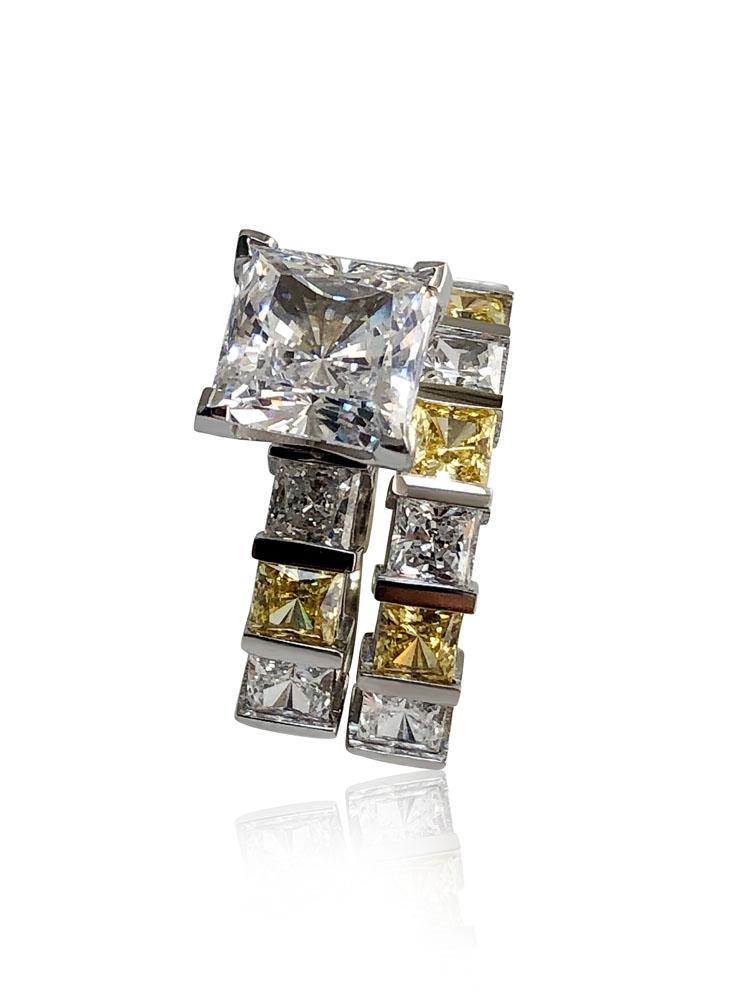 Cz princess cheap cut engagement rings