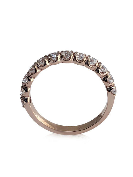 14K Rose Gold Diamond Wedding Band | Jensen Jewelers