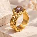2.30 Carat Natural Brown Diamond Ring in 22K Gold | One of a Kind