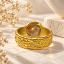 3.09 CT Natural Brown Rose-Cut Diamond 22K Gold Ring — One of a Kind