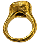The Apostrophe Ring | 1.86 CT Natural Black Diamond in 22K Gold