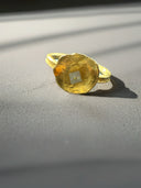 Handmade Natural Cube Diamond Ring in 22K Gold