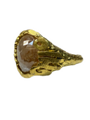 The CHIC RING. One-of-One 3.10 ct Pear Rose-Cut Natural Diamond Ring in 22k Gold