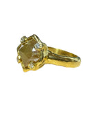 One-of-a-Kind 1.90 Ct Natural Rose-Cut Diamond Ring in 22K Gold