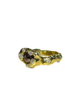 22K Rose-Cut Diamond Sculptural Ring — One of a Kind