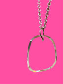 2.24 Carat Lab Grown Diamond Slice Pendant Necklace | 14K White Gold 16” Chain