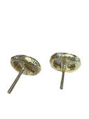 One-of-One 22K Gold Olive Green Rose-Cut Diamond Stud Earrings