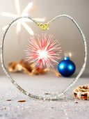 Cube Diamond Necklace with Handmade 24K Gold Lock - 33.03 Carats | 16.5 Inches