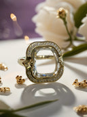 3.60 CT Portrait-Cut Lab Diamond Statement Ring