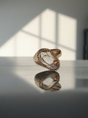 1.84 Carat Pink Rose Cut Lab Grown Diamond Ring in 14K Rose Gold