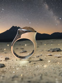 Desert Ember – 3.07 Carat Brown Rose Cut Pear Diamond Ring in 14K White Gold