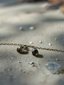 Just The Two of Us - 7 inch 14k yellow gold bracelet with natural briolette diamonds