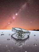 1.75 CTW Certified Lab Diamond Engagement Ring – 1 Carat D VVS2 Center, Tapered Baguettes, 14K White Gold or Platinum