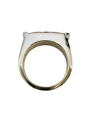Elongated Step-Cut Marquise Lab Diamond Ring 18mm | 14K White Gold Minimalist | H VS1 | Certified