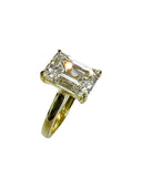 5.00 CT Emerald Cut Lab Diamond Engagement Ring – Eagle Claw Prongs