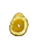1.73 CT Natural Olive Yellow-Green Rose Cut Diamond Pendant in Handmade 22K Gold