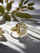3.60 CT Portrait-Cut Lab Diamond Statement Ring