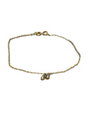 Just The Two of Us - 7 inch 14k yellow gold bracelet with natural briolette diamonds