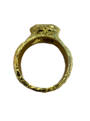 Hexagon Salt & Pepper Rose-Cut Diamond Statement Ring