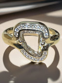 Free-Form Triangular Portrait Cut Lab Grown Diamond Ring