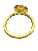 Handmade Natural Cube Diamond Ring in 22K Gold
