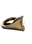 The Veil Ring – 4.04 Carat Portrait Cut Diamond Free-Form Ring with Mosaic Pavé Diamonds in 14K Rose Gold