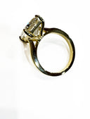 5.00 CT Emerald Cut Lab Diamond Engagement Ring – Eagle Claw Prongs