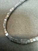 Cube Diamond Necklace with Handmade 24K Gold Lock - 33.03 Carats | 16.5 Inches