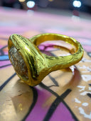 Ancient Soul — 2.71 CT Natural Salt & Pepper Rose-Cut Diamond 22K Gold Pinky Ring