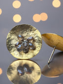 Cognac Eclipse – 24K Gold Briolette Diamond Stud Earrings