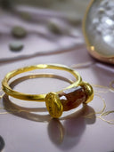 One-of-a-Kind 1.12 Carat Burnt-Brown Rose-Cut Diamond Ring in 22K Gold