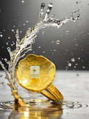 Handmade Natural Cube Diamond Ring in 22K Gold