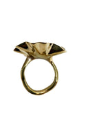 Desert Rose Bloom Ring — 4 Carat Natural Brown Rose-Cut Diamond in 14k Yellow Gold
