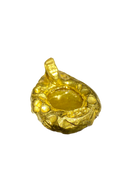 1.73 CT Natural Olive Yellow-Green Rose Cut Diamond Pendant in Handmade 22K Gold