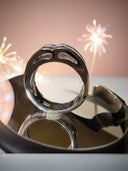 1.25 TCW lab diamond channel Set wedding band in 14k white gold.