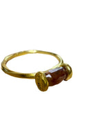 One-of-a-Kind 1.12 Carat Burnt-Brown Rose-Cut Diamond Ring in 22K Gold