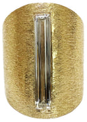 Certified 2.16 Carat Elongated Baguette Lab-Grown Diamond Statement Ring – 14K Yellow Gold