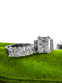 Engagement ring with a wedding band named after Christine 8350Peto7119 with custom band