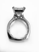 Elegant 8 Carat Emerald Cut IGI Certified Cubic Zirconia Ring with Baguette Accents – 11 TCW