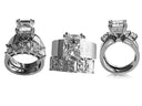 Engagement ring with a wedding band named after Christine 8350Peto7119 with custom band