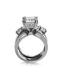 Engagement ring with a wedding band named after Christine 8350Peto7119 with custom band