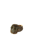 The Veil Ring – 4.04 Carat Portrait Cut Diamond Free-Form Ring with Mosaic Pavé Diamonds in 14K Rose Gold
