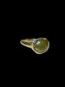 Green Obsession – 5.75 Carat Natural Green Cabochon Diamond Ring in 14K Yellow Gold
