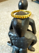 Handmade 22K Gold Pinky Ring – Textured Ribbed Band