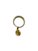 Rose-Cut Green-Gray Diamond Ring in 24K & 18K Gold – 1.59 Carats of Raw Elegance